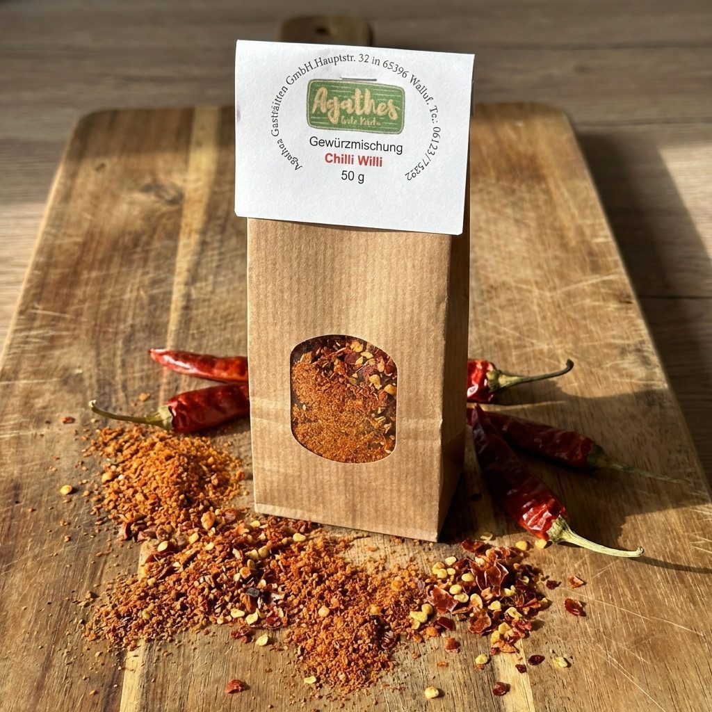Agathes gute Küche Gewürz Chilli Willi, 1 x 50 g, 1 St. (Glas), würzig-scharf
