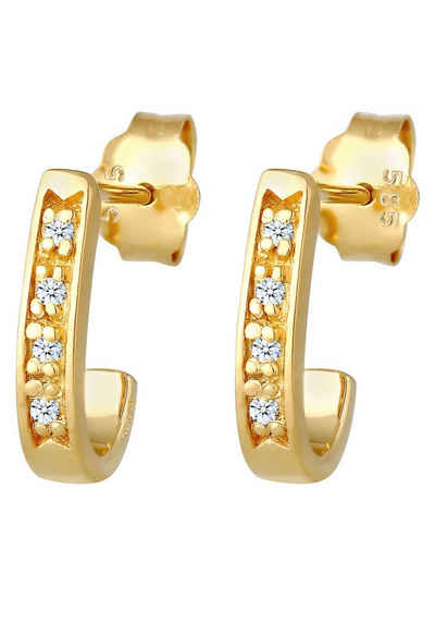 Elli DIAMONDS Paar Creolen »Ohrringe Creolen Elegant Diamant, 0312191113«