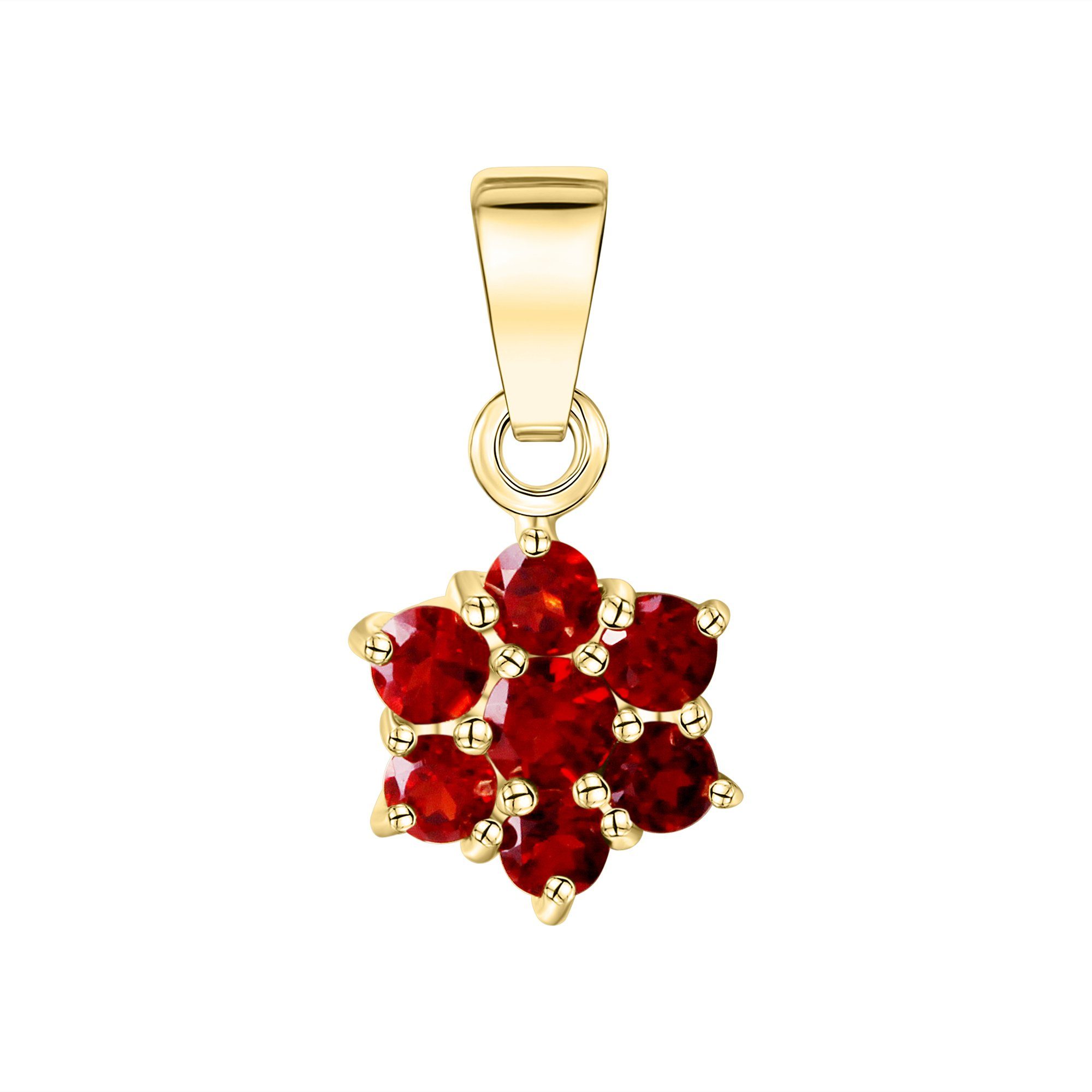 Vivance Kettenanhänger 333/- Gelbgold glanz Granat günstig online kaufen