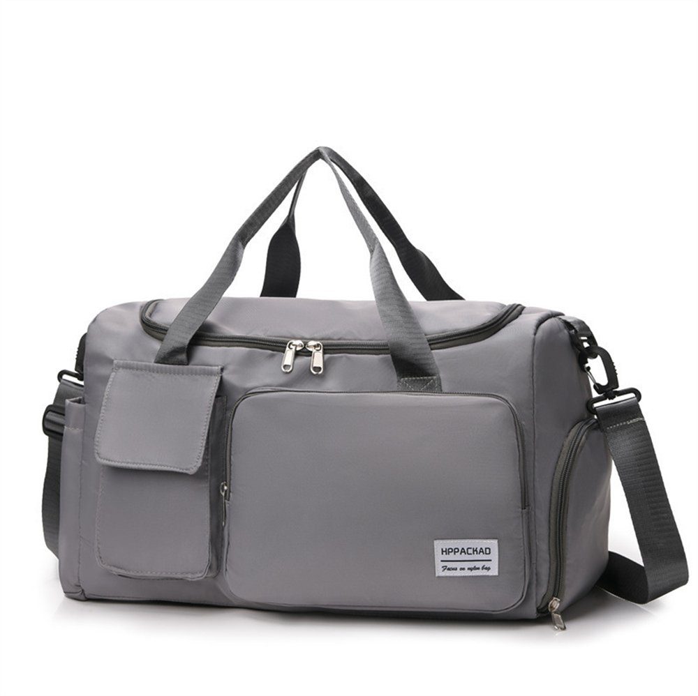 Rouemi Sporttasche Neue handliche Sporttasche, einfache nasse und trockene Reisetasche Grau