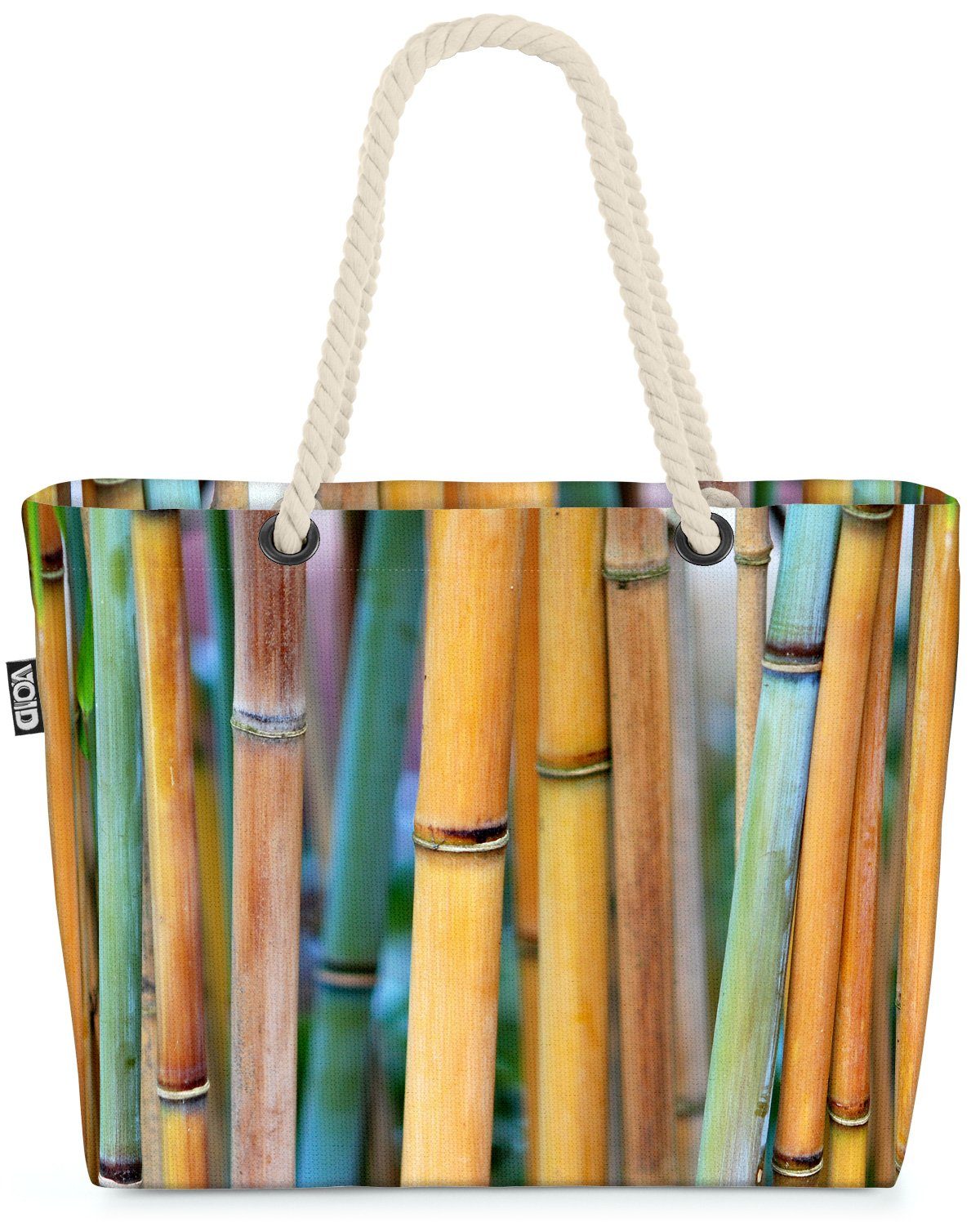 VOID Strandtasche (1-tlg), Blauer Bambus Asien Garten Teich See Natur Pflanzen asiatisch dekorat