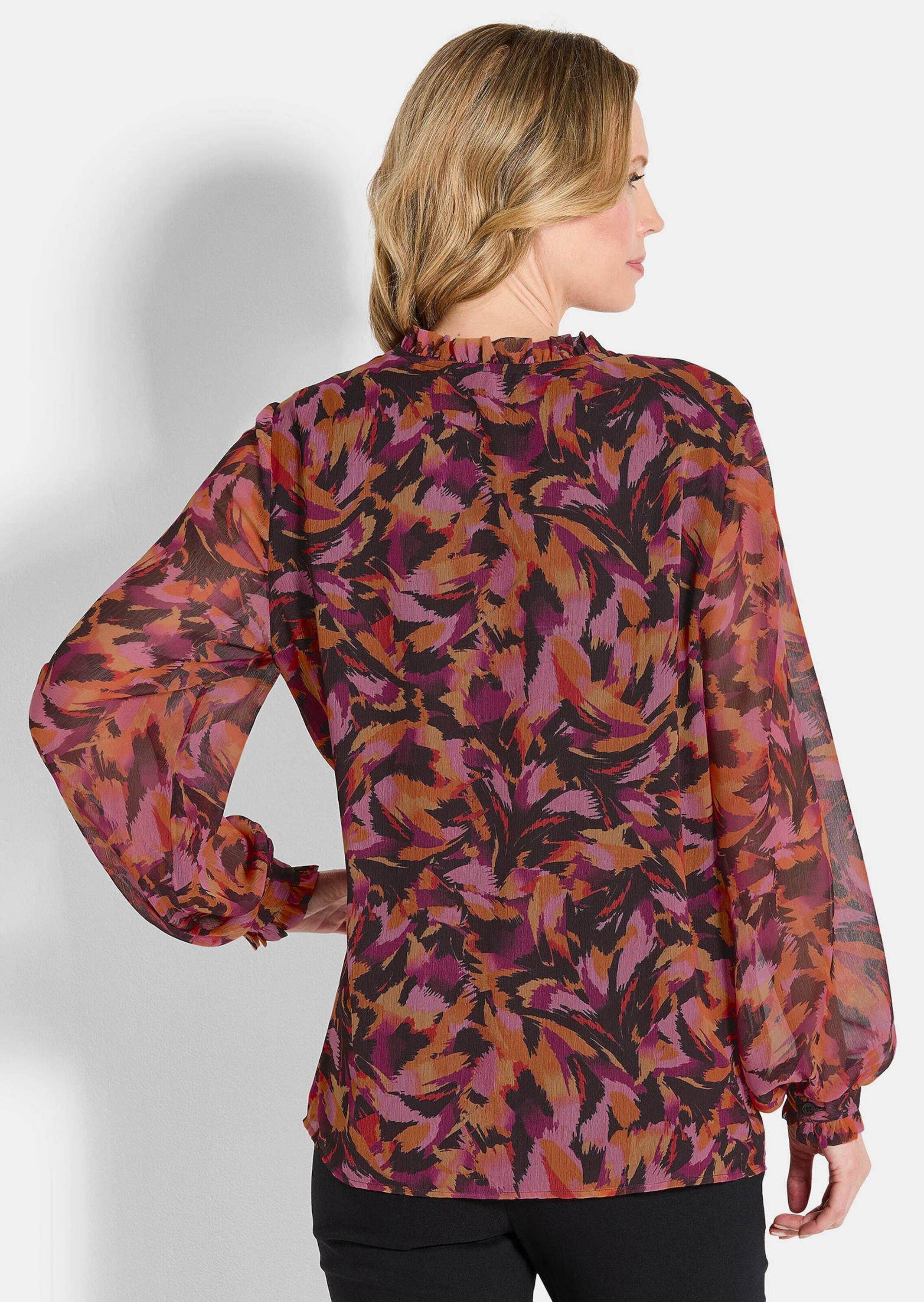 GOLDNER Schlupfbluse Chiffon-Bluse mit semitransparenten Ärmeln günstig online kaufen