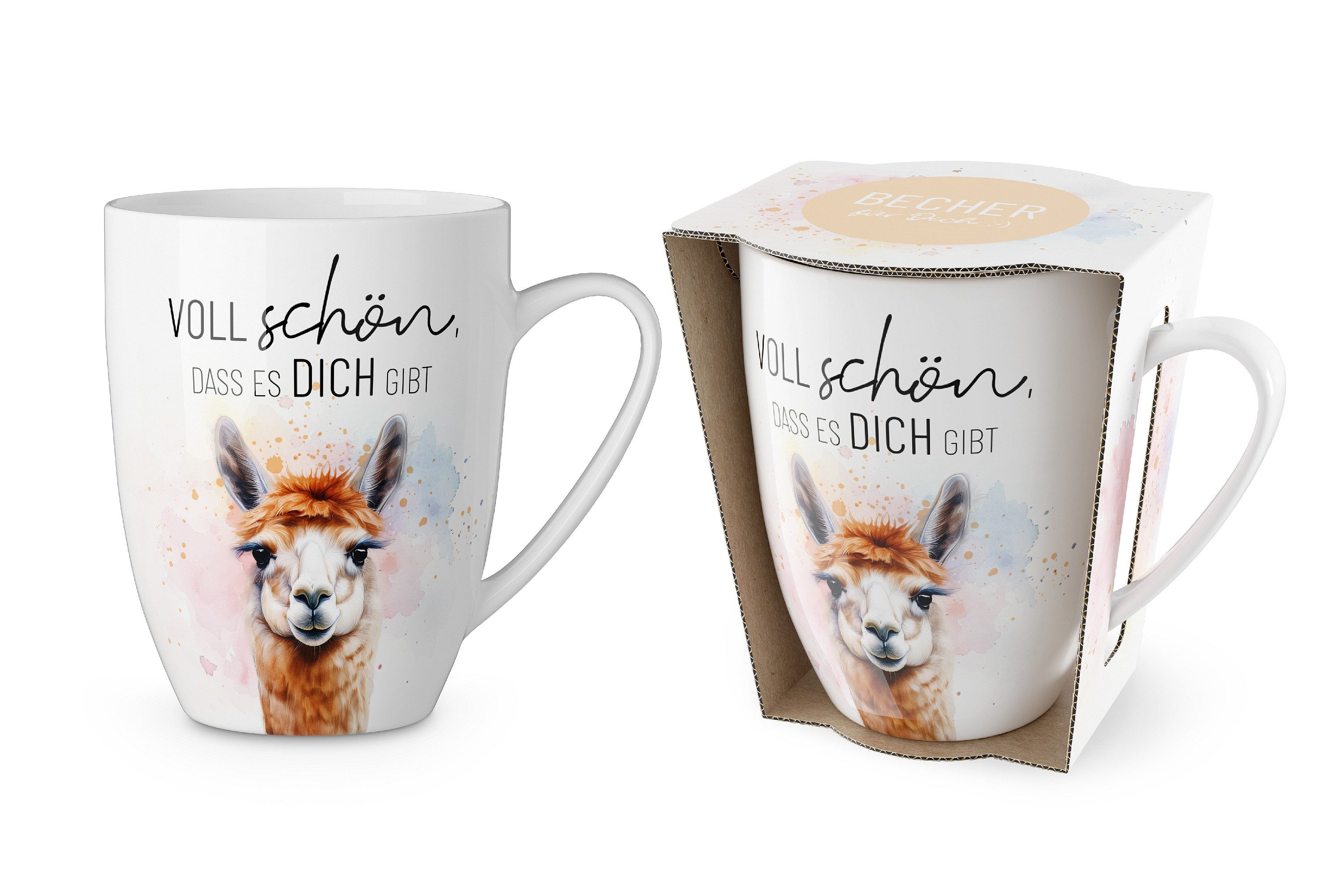 La Vida Tasse Kaffeetasse Tee Kaffee Tasse Becher 0,25l Geschenk la vida Lama, Material: Porzellan
