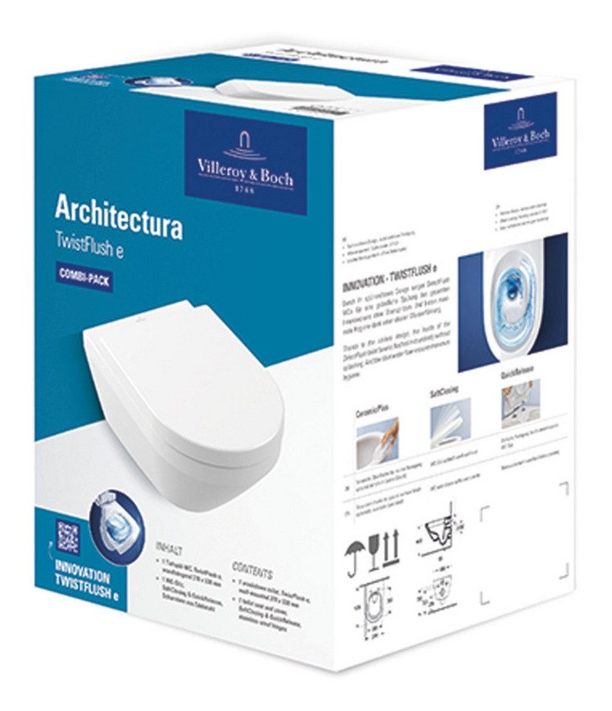 Villeroy & Boch Tiefspül-WC Architectura, Wandhängend, Combi-Pack Wand inkl günstig online kaufen