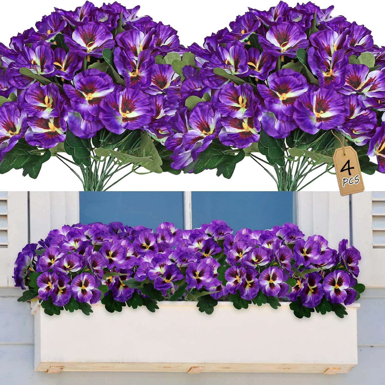 Kunstblumenstrauß 4 Bündel Künstliche Blumen Geranie günstig online kaufen