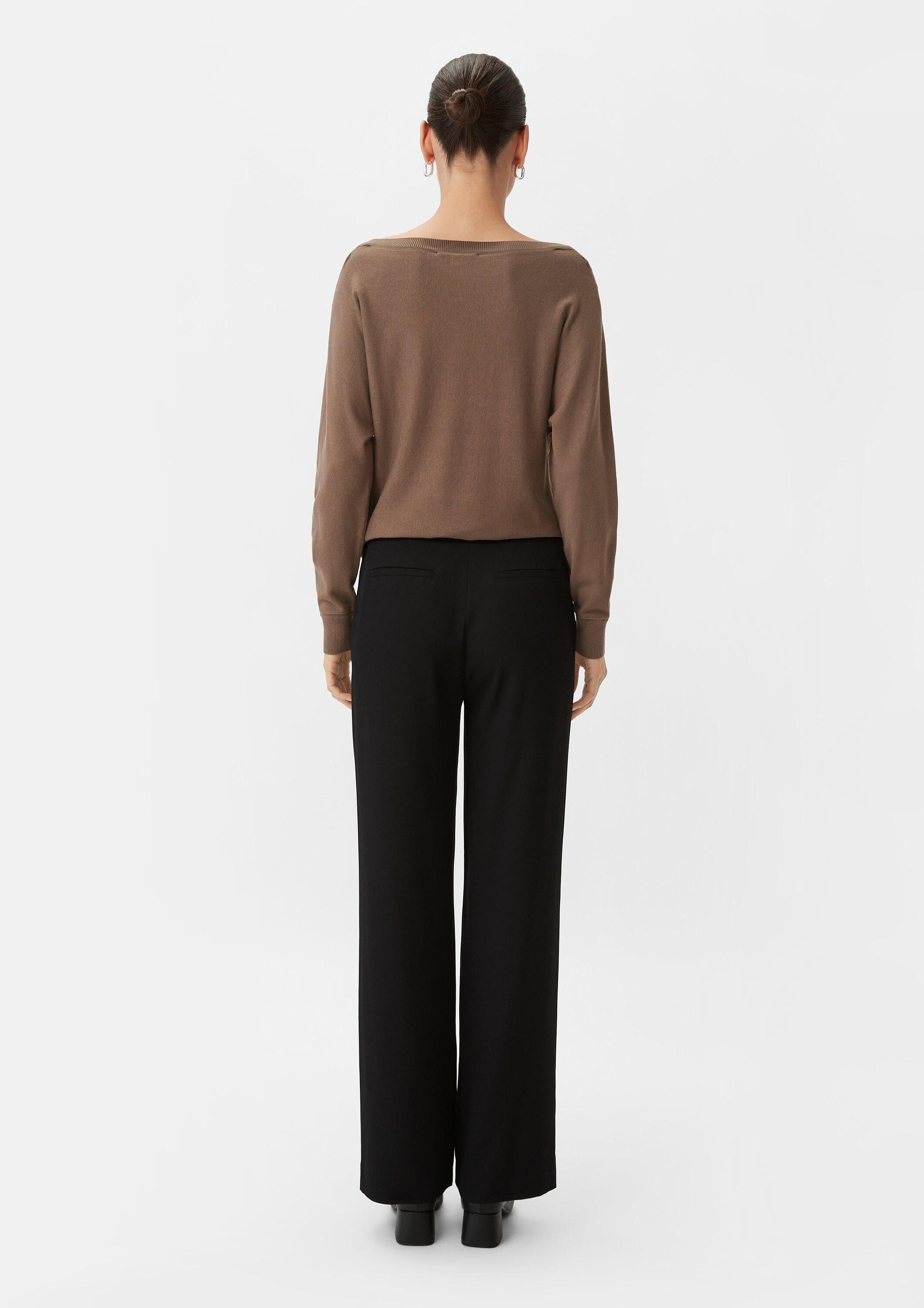 comma Longpullover Strickpullover Strickpullover aus Viskosemix