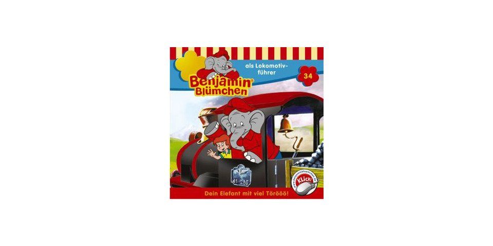 Hörspiel-CD Benjamin Blümchen 034 - als Lokomotivführer