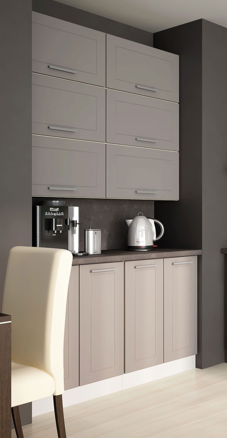 Feldmann-Wohnen Küchenzeile Kvantum, (Kvantum), 120cm Artisan Eiche/beige matt 8-teilig