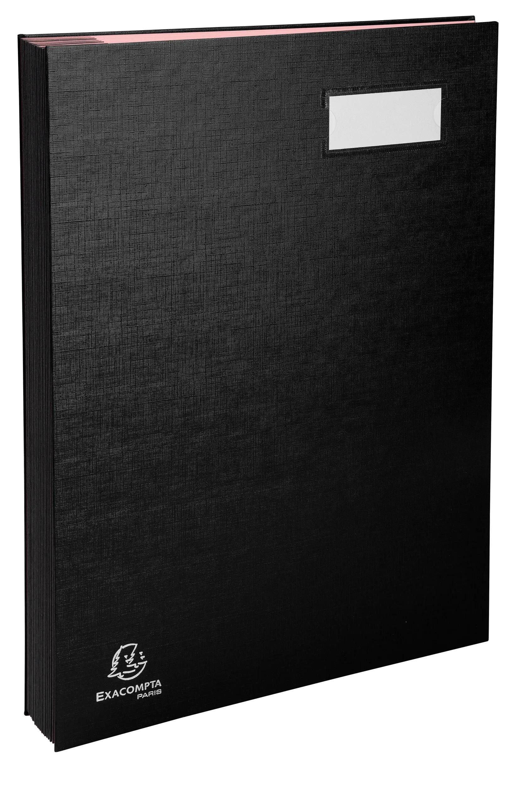EXACOMPTA Fächermappe 8x Unterschriftenmappe Klassik, 20 Fächer, 24x35 cm - Schwarz - 57021E, Direction Unterschriftsmappe