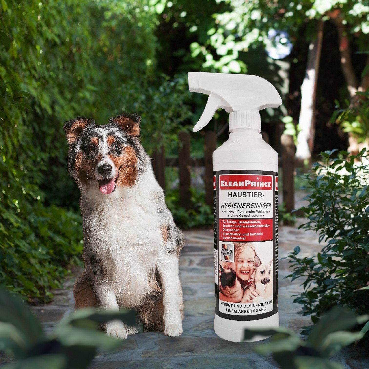 CleanPrince Haustier Hygiene Reiniger, Hasenstall Tierboxen Katzentoilette Oberflächen-Desinfektionsmittel