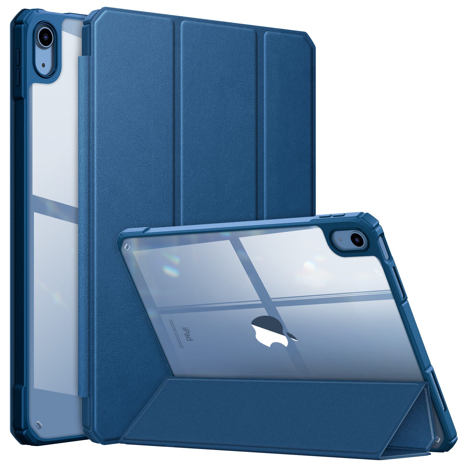 Fintie Tablet-Hülle für iPad 11. Generation 2025 11"(A16), iPad 10. Generation 2022 10.9", Ultradünn Case mit transparenter Rückseite Abdeckung, Auto Schlaf/Wach