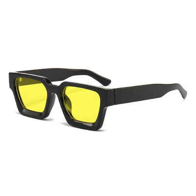 Houhence Sonnenbrille Vintage Rechteckige Sonnenbrille Rectangle Sunglasses Retro Brille
