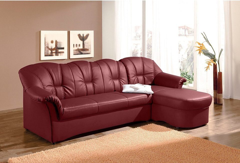 DOMO collection Ecksofa Papenburg, zeitlose Rückensteppung, günstig online kaufen