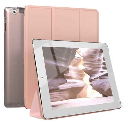 EAZY CASE Tablet-Hülle Smart Case für Apple iPad 2. / 3. / 4. Generation 9,7 Zoll, Tabletschutz Tabletcase kratzfeste Schutzabdeckung Flip Etui Rosé Gold
