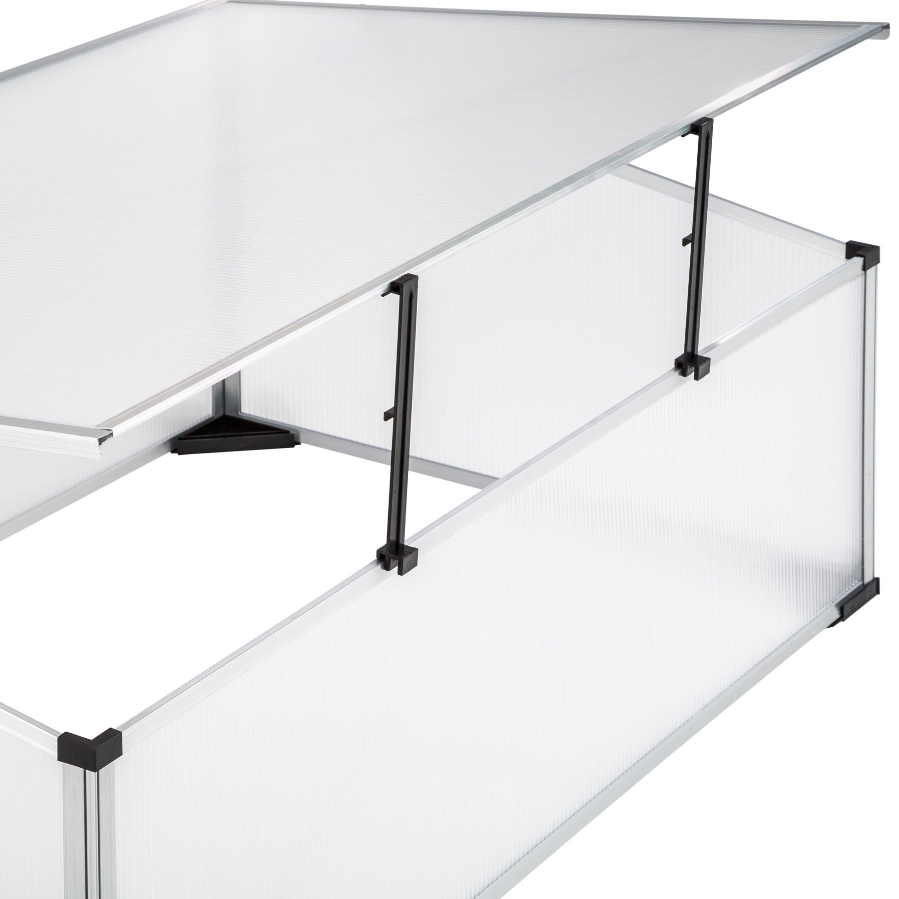 tectake Hochbeet Doppel-Frühbeet, aus Aluminium