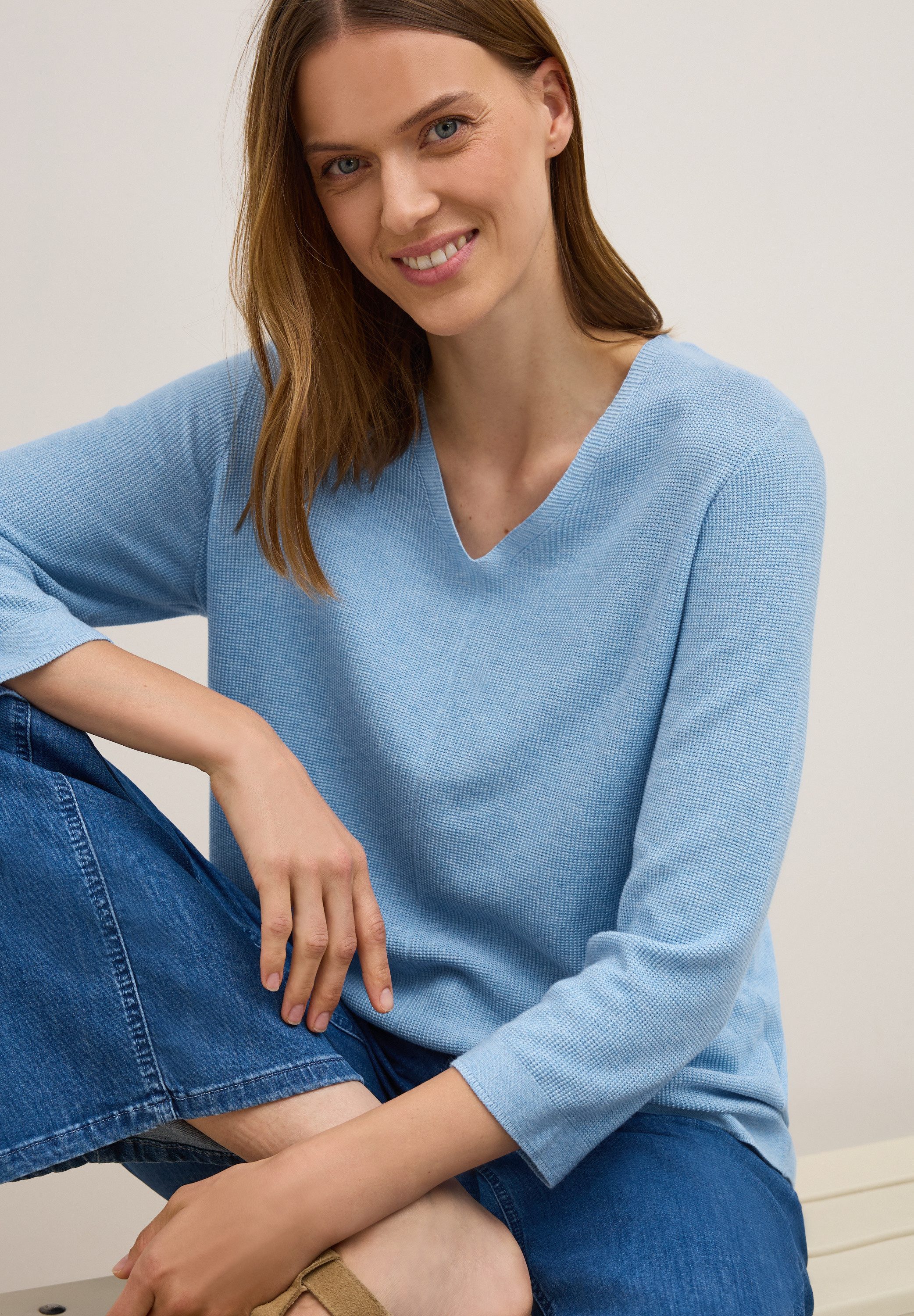 CECIL Strickpullover mit V-Ausschnitt günstig online kaufen