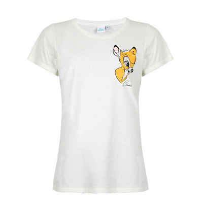 Disney Print-Shirt Disney Bambi Classic Damen kurzarm T-Shirt Shirt Gr. XS bis XL, 100% Baumwolle