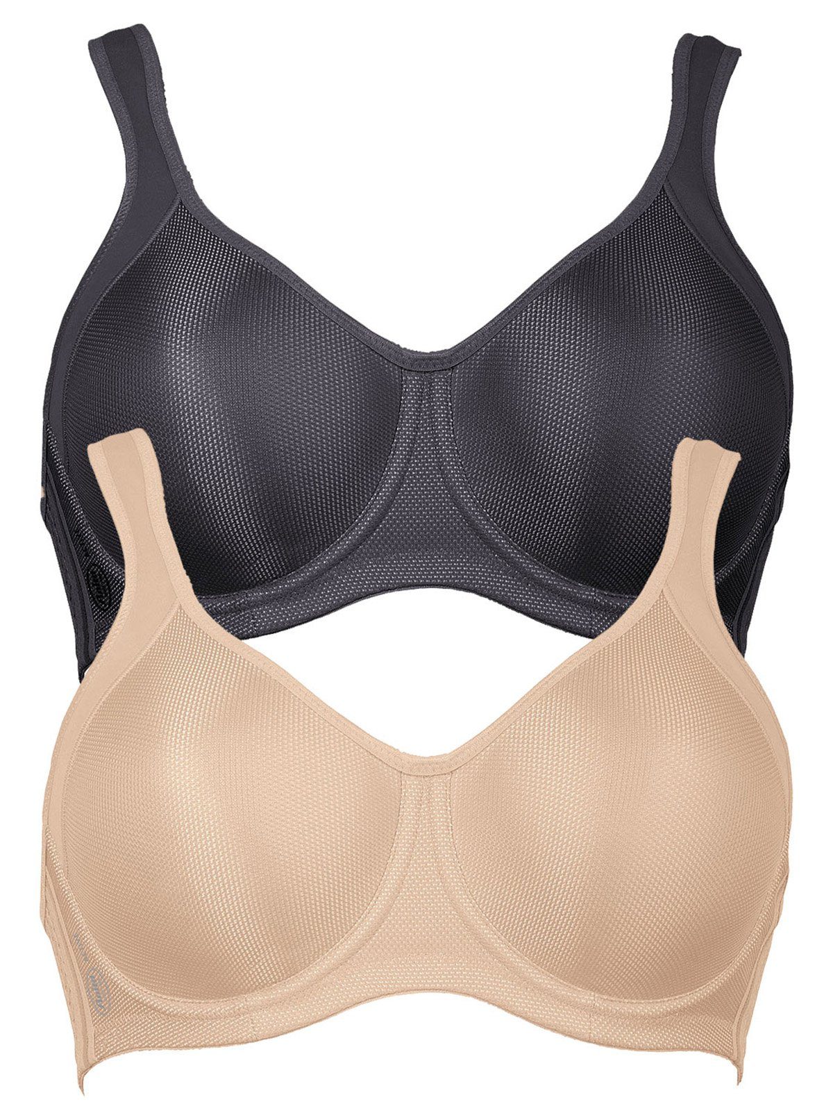 Anita Active Set: Sport-BH 2-tlg) Bügel Schwarz-Desert Sport mit Momentum BH (Spar-Set, Stützfunktion