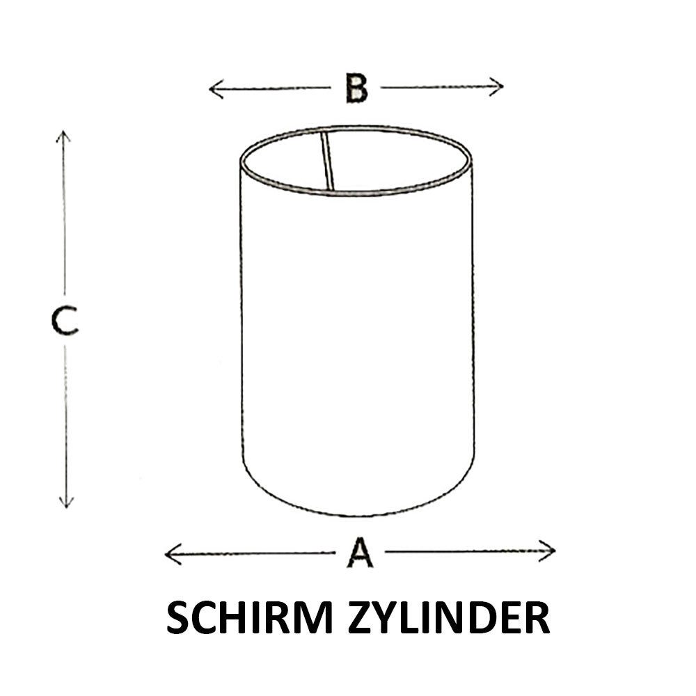 Dirk Davids Leuchten GmbH Lampenschirm Lampenschirm Zylinder in Velours Silber für 40-40-35cm, Hochwertiger Velours-Stoff
