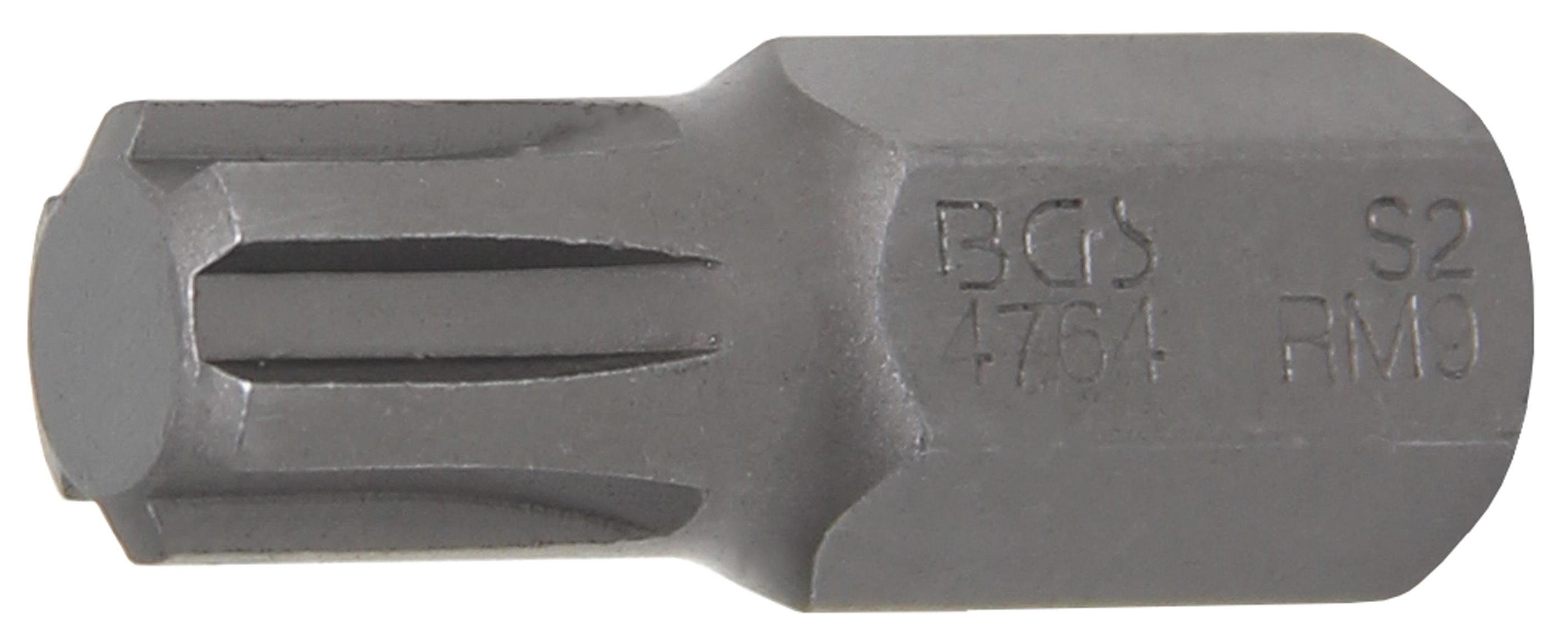 BGS technic Bit-Schraubendreher Bit, Antrieb Außensechskant 10 mm (3/8), Keil-Profil (für RIBE) M9