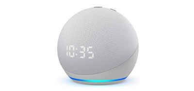 Amazon Echo Dot mit Uhr (4.Generation) weiß Sprachgesteuerter Lautsprecher (Bluetooth, WLAN (WiFi), A2DP Bluetooth, AVRCP Bluetooth, Sprachsteuerung, Unterstützt verlustfrei HD-Audioformate von ausgewählten Musik-Streamingdiensten, Sprachsteuerung für Ihr Smart Home, App-fähig, Umfasst Datenschutz- und Kontrollmaßnahmen auf mehreren Ebenen)