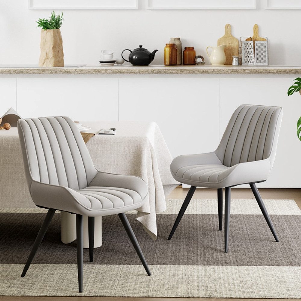 HawthyHome Esszimmerstuhl bequeme Polsterstühle Küchenstuhl (2 St), mit Rückenlehne und Metallbeine