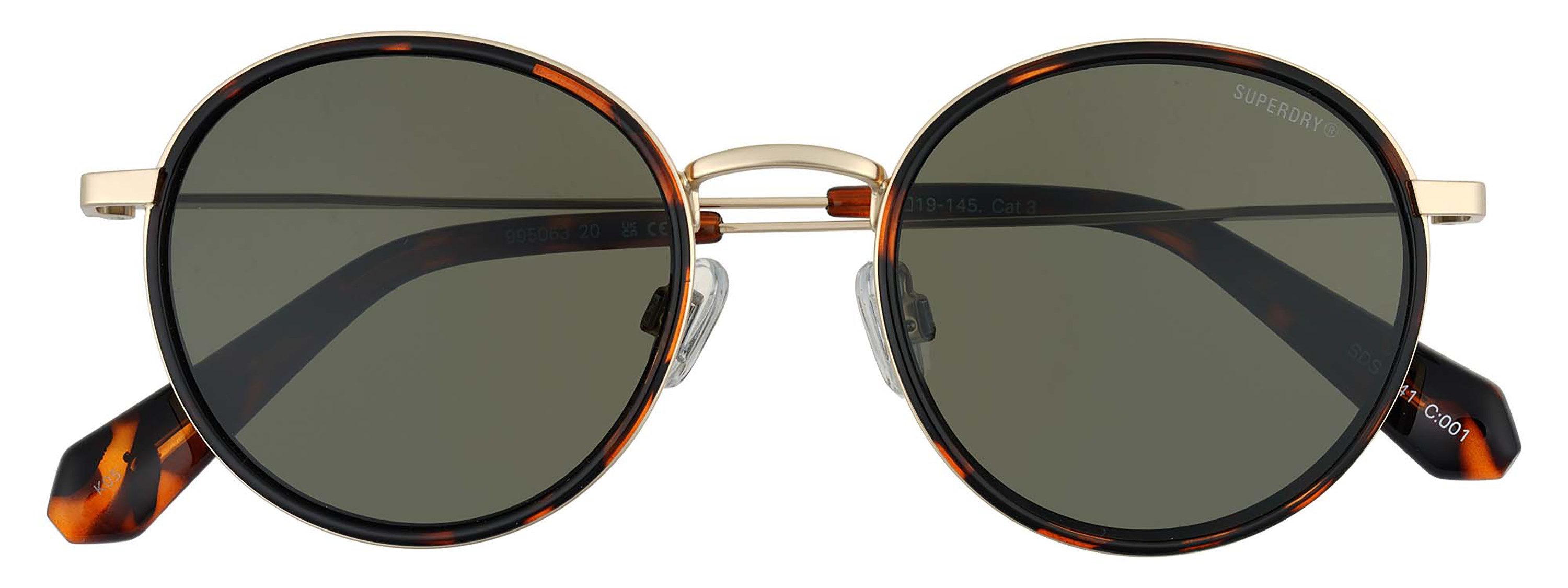 Superdry Sonnenbrille Modell 995063 Form Rund, Logoschriftzug auf Bügel, Kombifassung