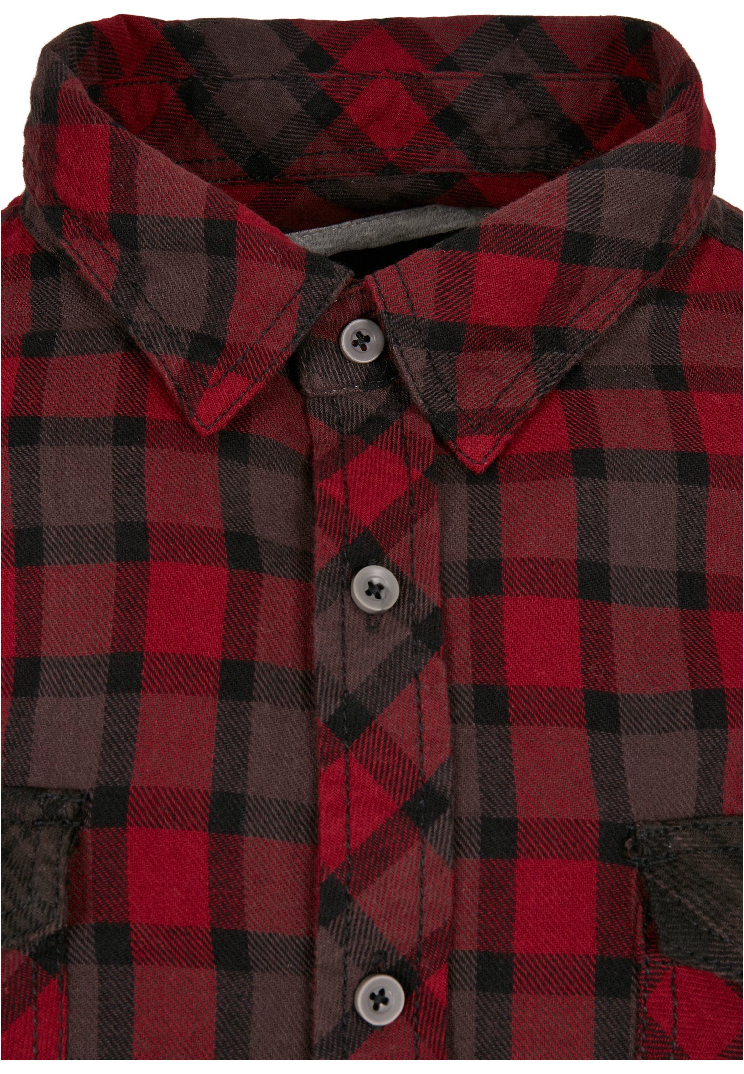 Langarmhemd Checked (1-tlg) red-brown Shirt Brandit Duncan Herren