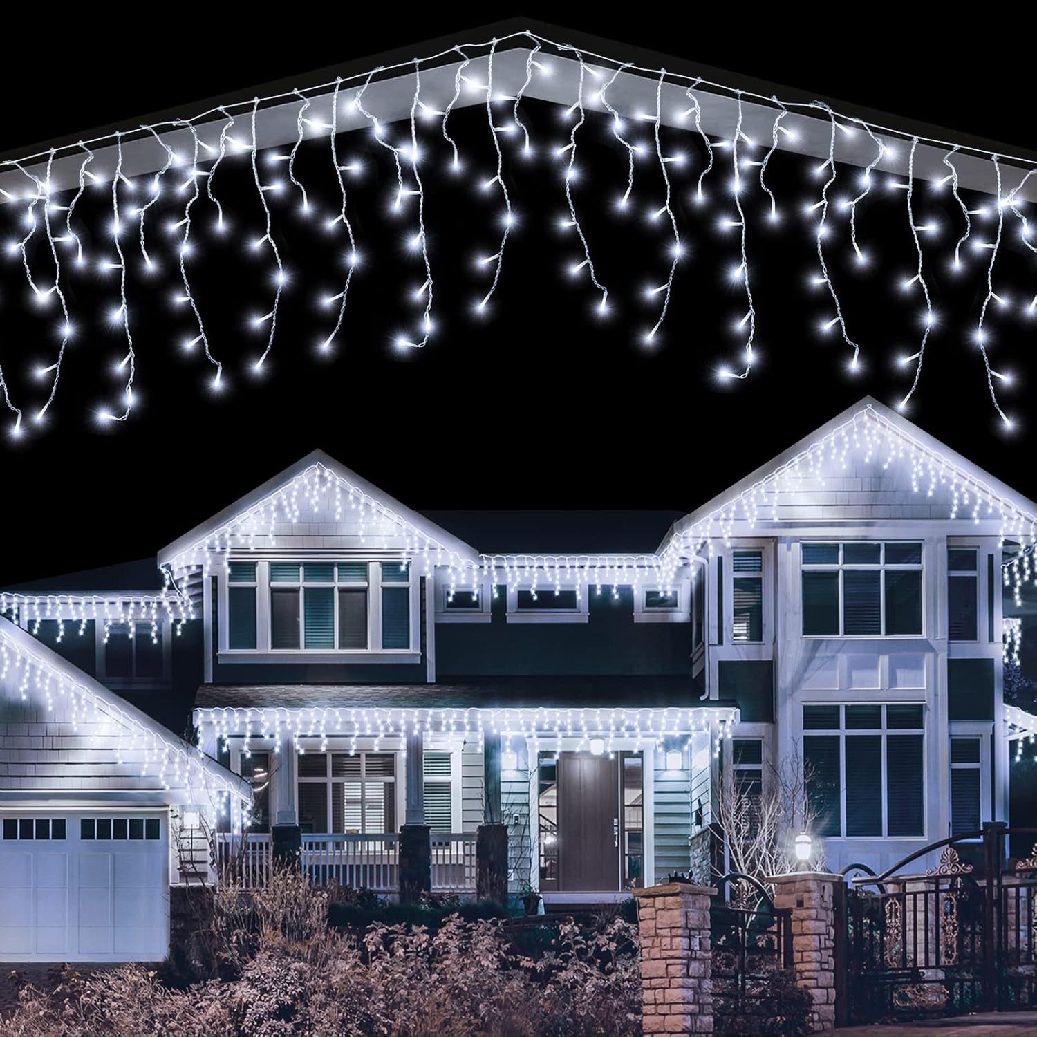 Tukrool LED-Lichterkette Eiszapfenlicht mit Stecker, IP44 günstig online kaufen