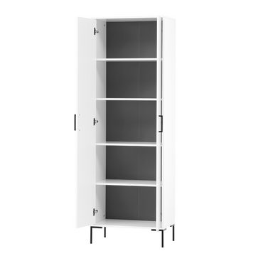 Lomadox Aktenschrank FALUN-80 Büro Schrank 2 Türen Büroschrank weiß 65,2x194,2x39 cm