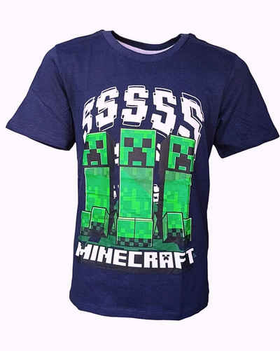 Minecraft T-Shirt Creeper Jungen Gamers Shirt Gr. 116-152 cm