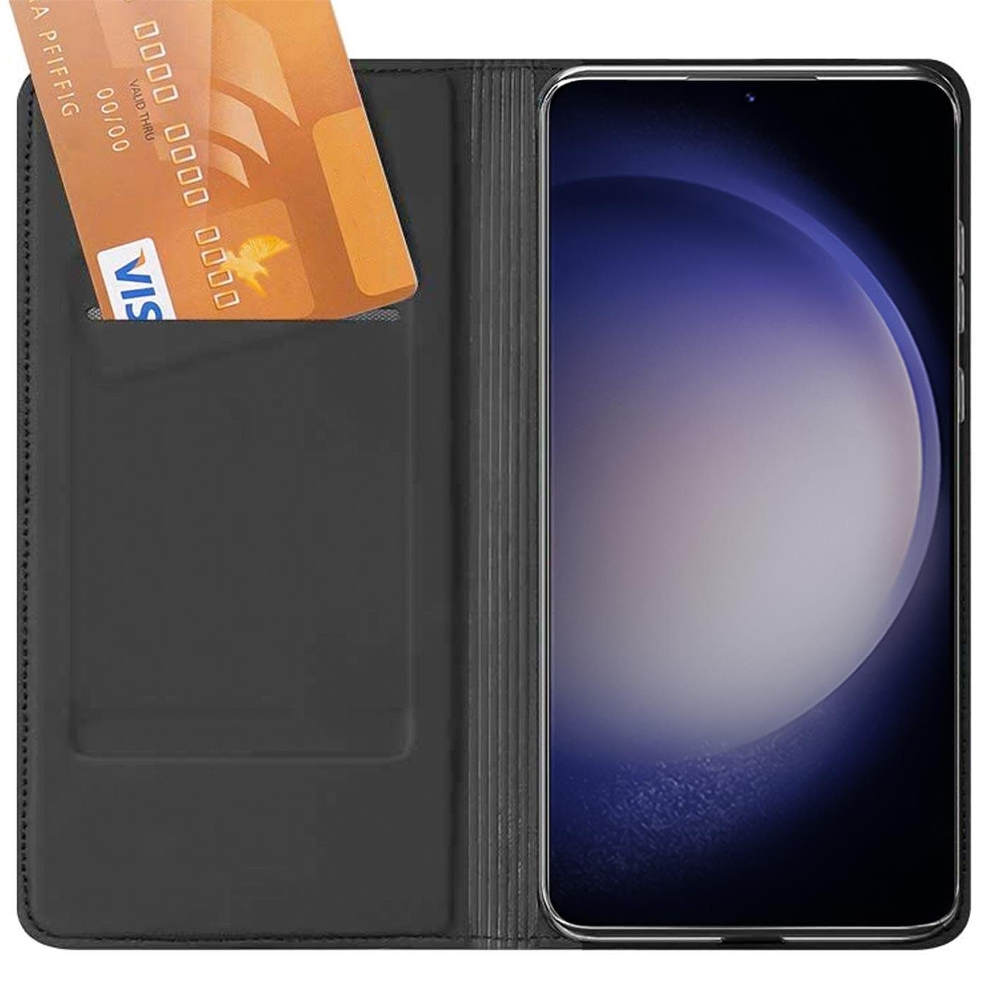 CoolGadget Handyhülle Klapptasche Wallet Kartenfach für Samsung Galaxy S23 6,1 Zoll, Ultra Slim Flip Case Hülle Klapphülle Cover Schutzhülle – Bild 4 von 5