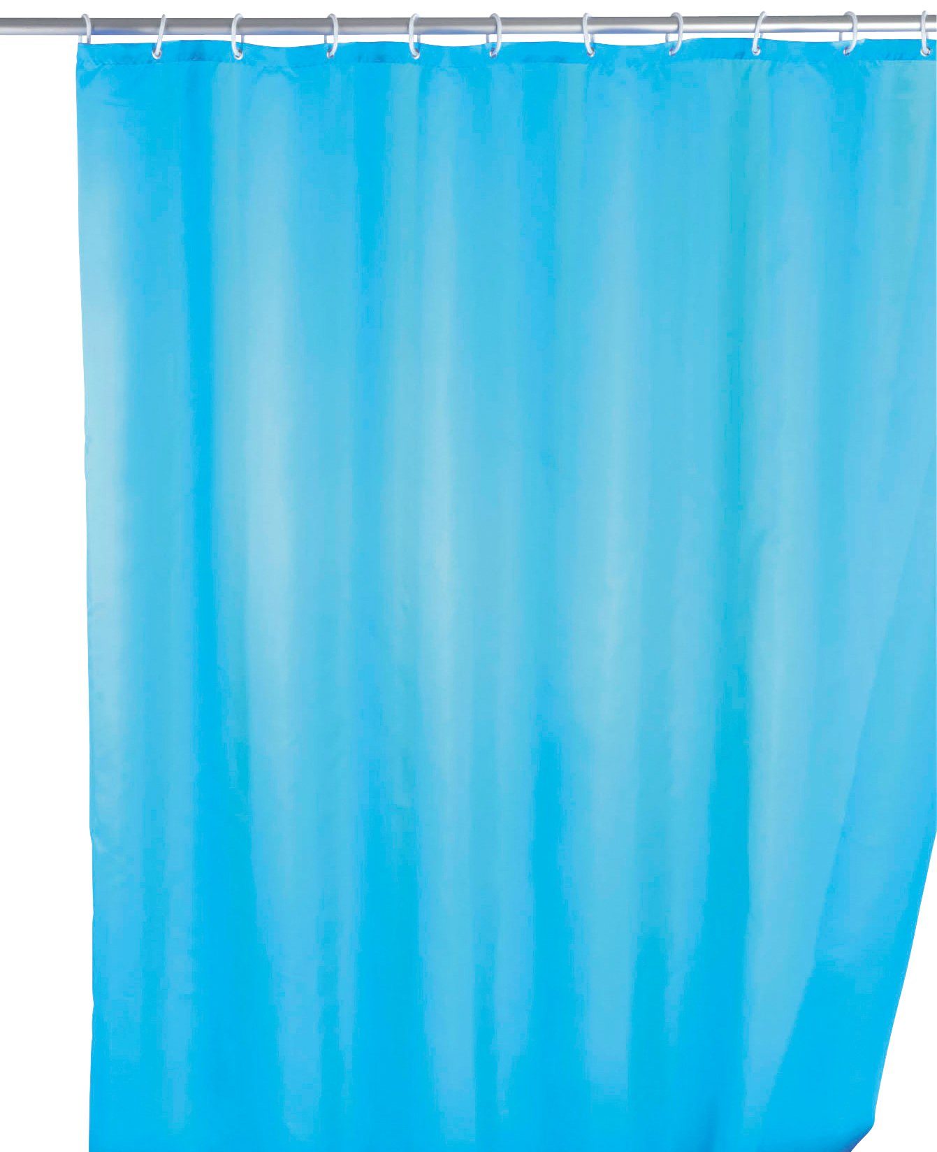 WENKO Duschvorhang Uni Light Blue Breite 180 cm, Höhe 200 cm, waschbar