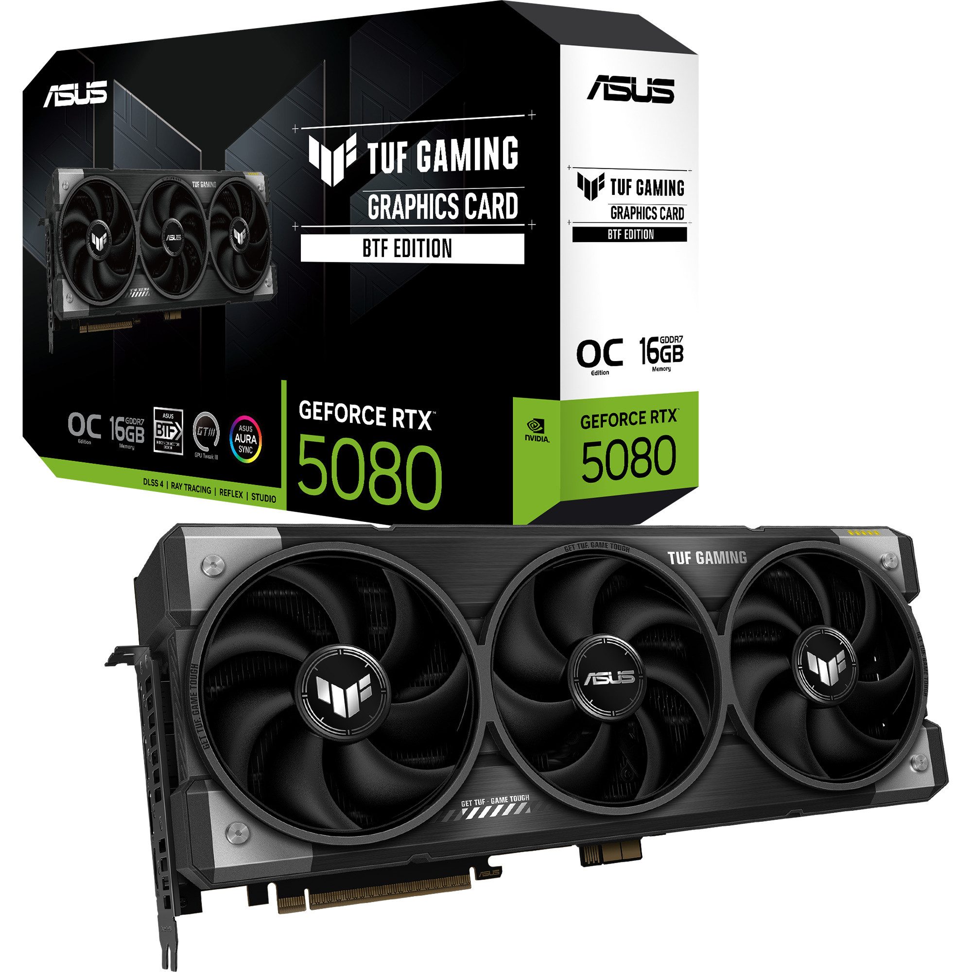 Asus ASUS GeForce RTX 5080 TUF OC BTF Edition, Grafikkarte (16 GB)
