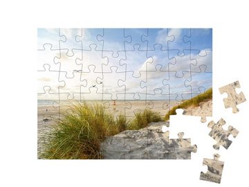 puzzleYOU Puzzle Landschaft mit Strand und Dünen, Jütland, Dänemark, 48 Puzzleteile, puzzleYOU-Kollektionen Rügen, Usedom