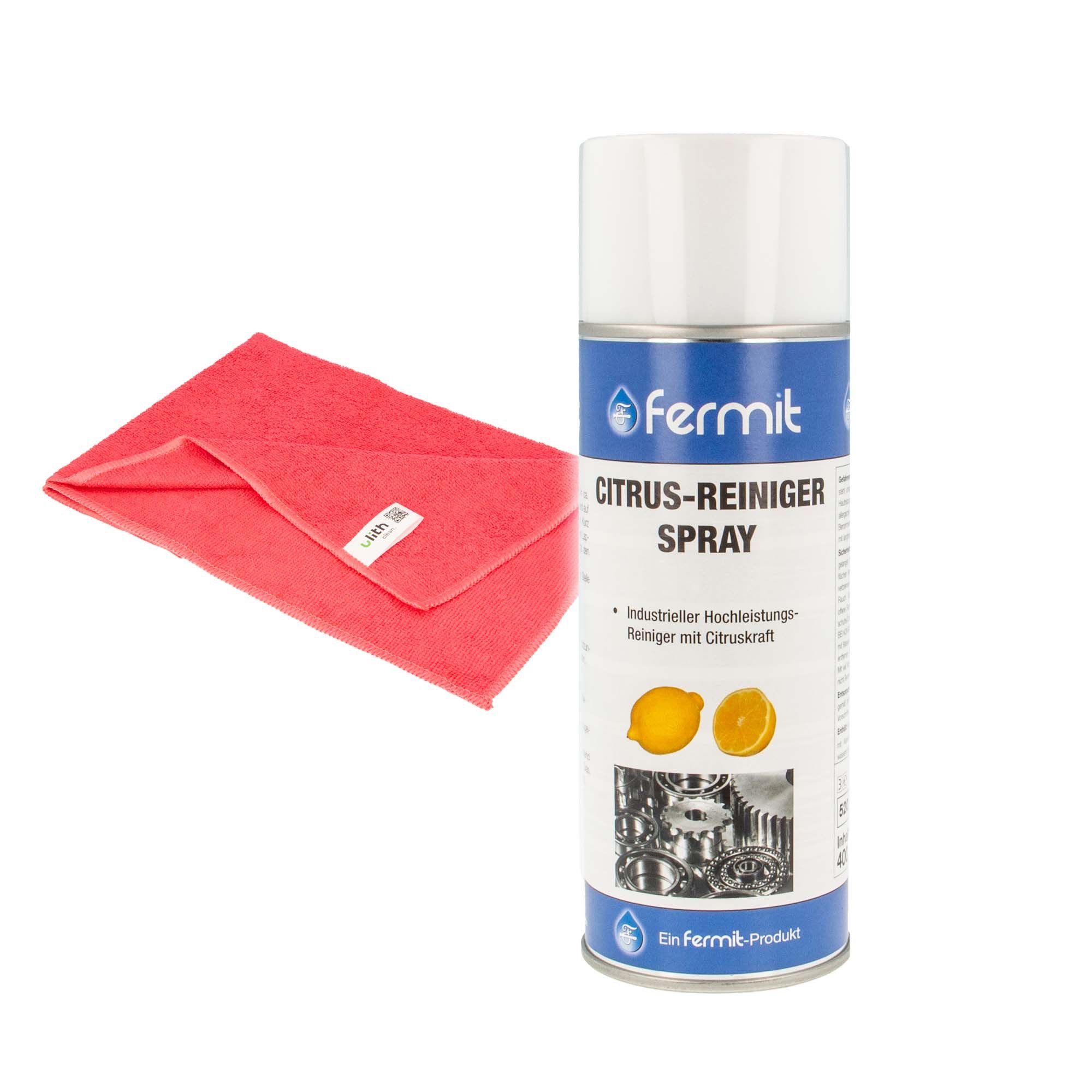 tecuro Citrus-Hochleistungsreiniger Spray, 400 ml, inkl. Mikrofasertuch Allzweckreiniger