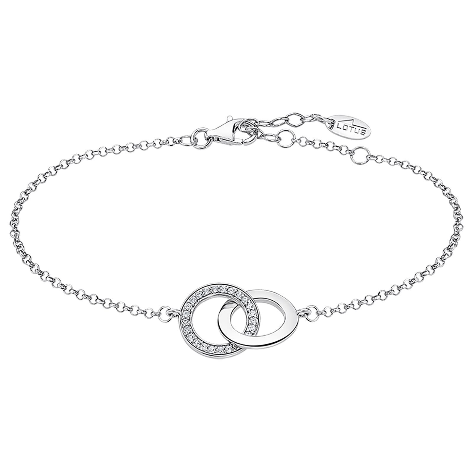 LOTUS SILVER Silberarmband LOTUS Silver Armband Kreis 925 Silber (Armband), Armband Kreis ca. 16cm, 925 Sterling Silber, Farbe: silber