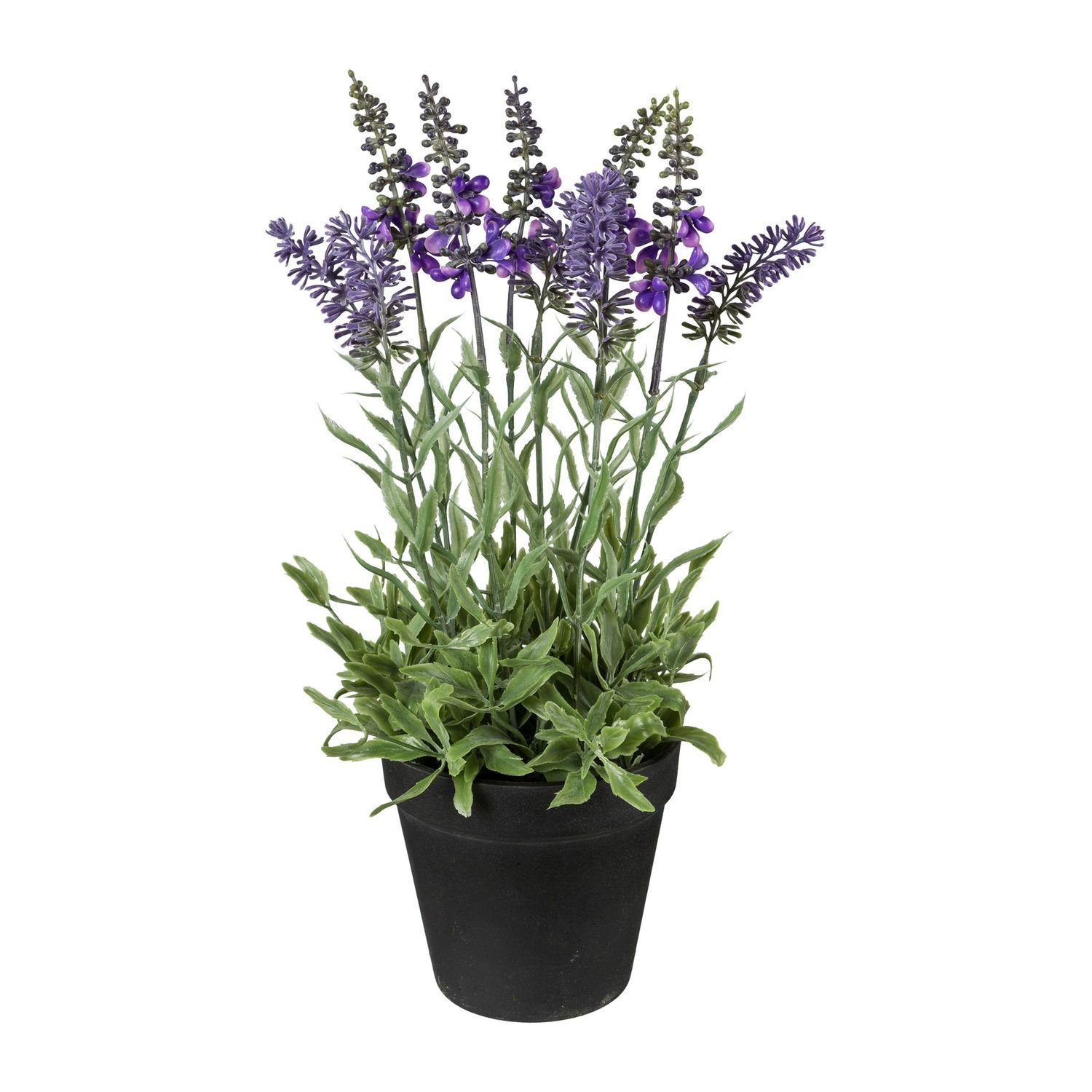 Kunstpflanze 3er Set künstlicher Lavendel im Kunststofftopf ca 35 cm, Fuchs Versand 24/7
