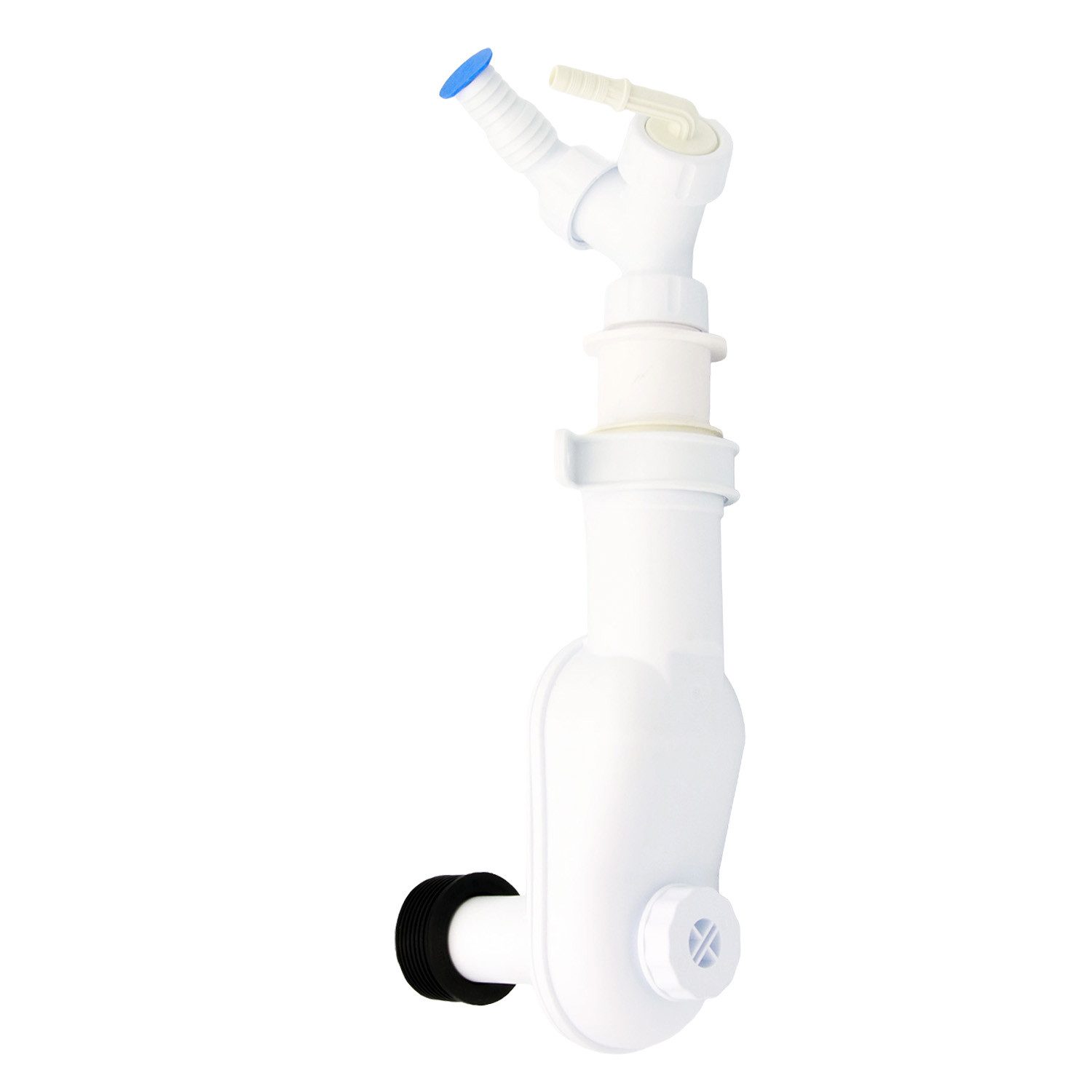 Haas Otto Siphon Waschmaschinensiphon-Set Schmalhans mit Geräte- & Kondensattülle