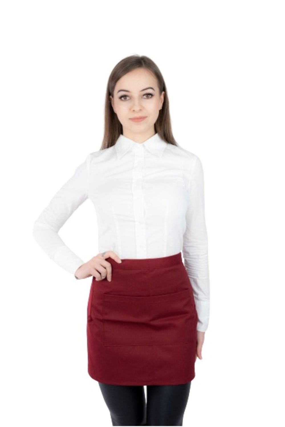 SENTYRZ Kochschürze Kellnerschürze Kurz mit Tasche 70x40cm Restaurant Bistr günstig online kaufen