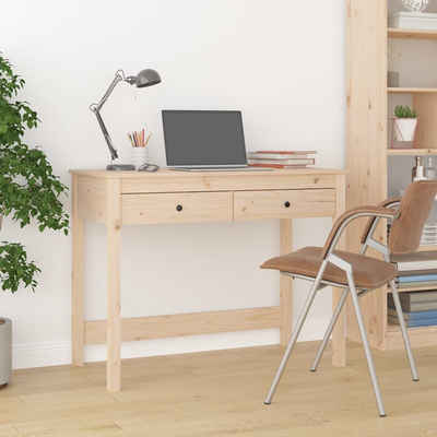 vidaXL Schreibtisch Schreibtisch mit Schubladen 100x50x78 cm Massivholz Kiefer
