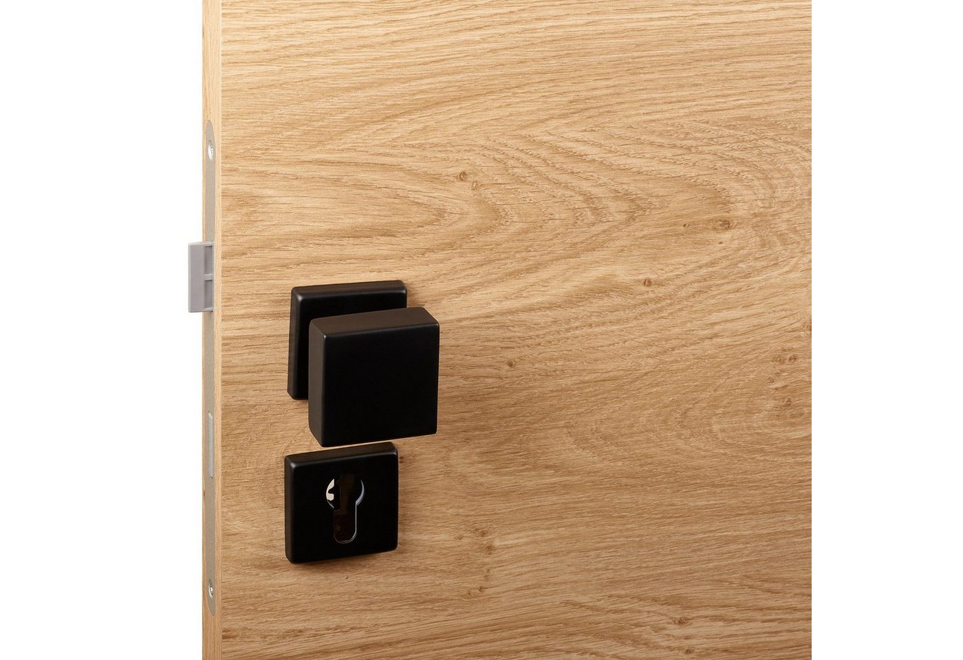 Thumbnail - SO-TECH® Drückergarnitur Türdrücker CUBE schwarz 120 x 22 mm Vierkant 8 x 8 mm, Wechselgarnitur Türknauf und Türdrücker