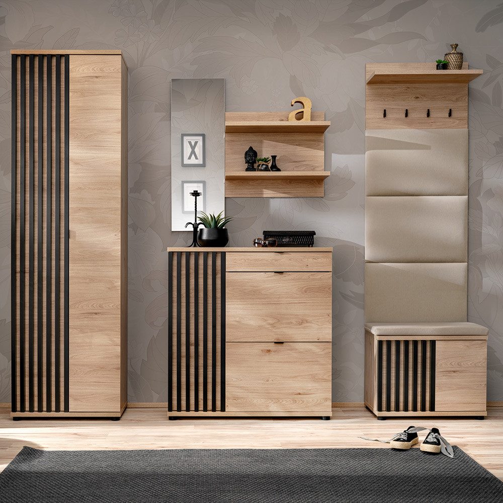 Lomadox Garderoben-Set POLICORO-164, (Spar-Set, 5-St., Garderobenschrank günstig online kaufen