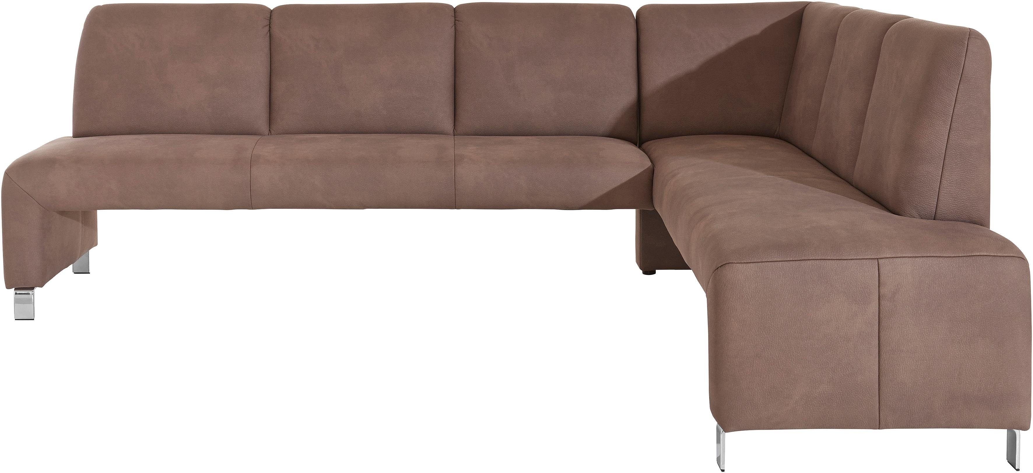 exxpo - sofa fashion Eckbank Intenso, modern, wahlweise in Leder oder Textil, 264/197 cm (B/T), hohe Bodenfreiheit, frei im Raum stellbar, hoher Sitzkomfort