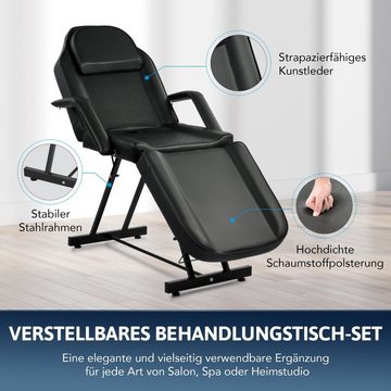 Crenex Massageliege inkl. Stuhl, Barberpub Kosmetikliege Therapieliege Tattooliege