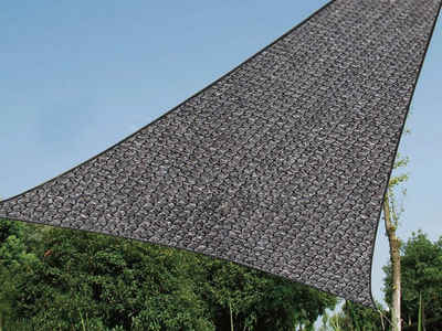 PEREL Sonnensegel, dreieckig Dreieck-Segel wasserdurchlässig für Terrasse Balkon & Garten Sonnenschutz-Segel