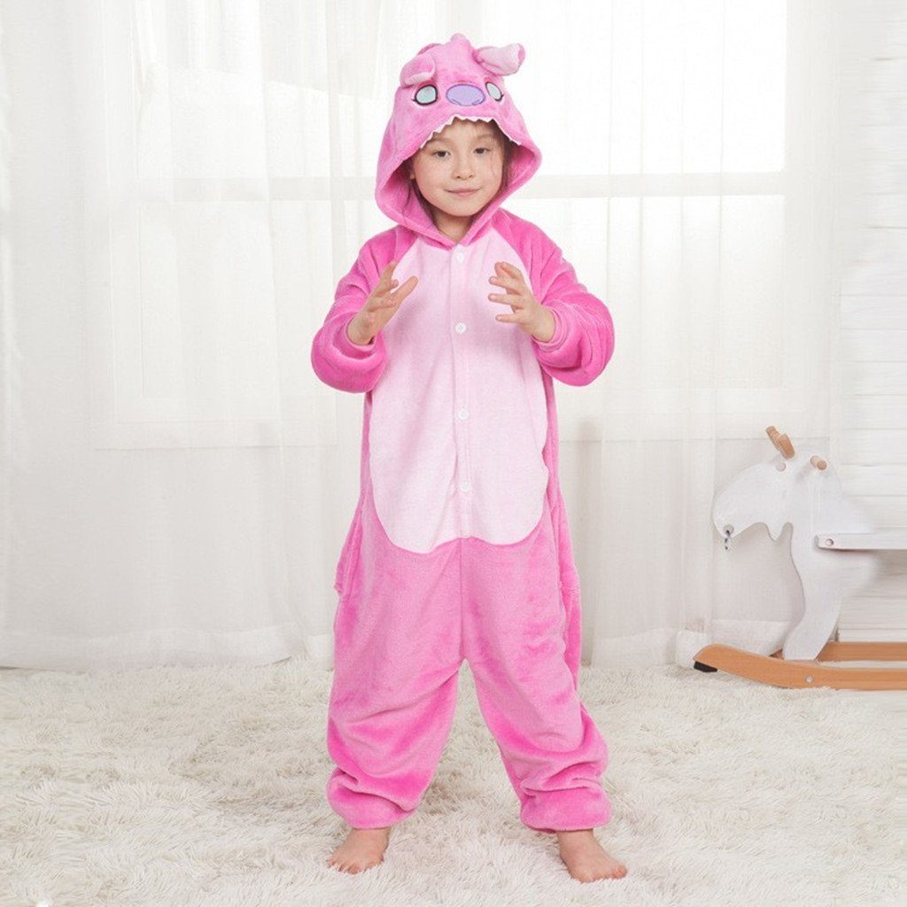 XDeer Schlafoverall Kinder Onesie Jumpsuit,Pyjamas Kigurumi,Tier Schlafoverall Pyjama Kleidung Fleece Overalls Fleece Nachtwäsche