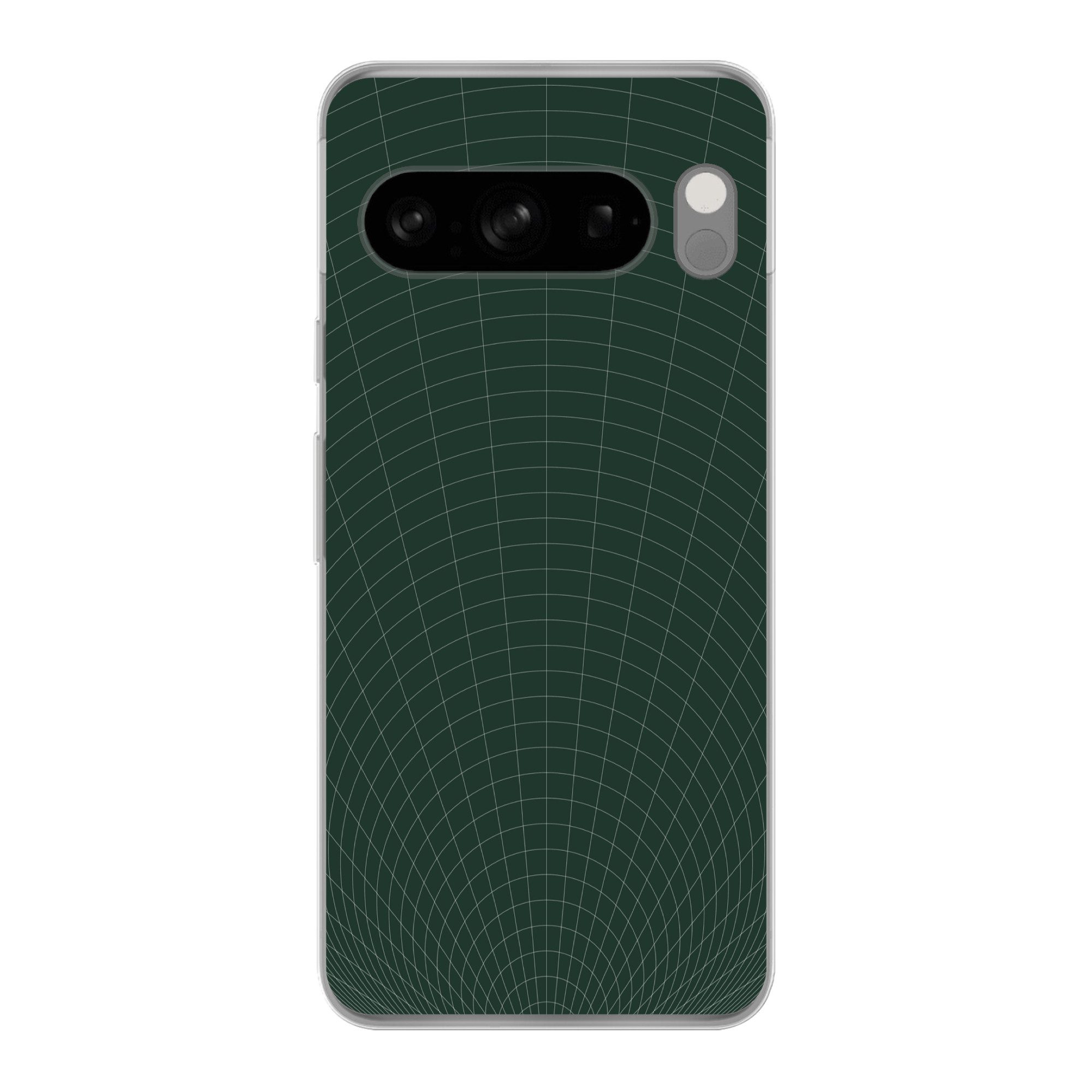 MuchoWow Handyhülle für Google Pixel 8 Pro Tunnellinien - Grün - Abstrakt, Phone Case, Silikon, Schutzhülle Dünn