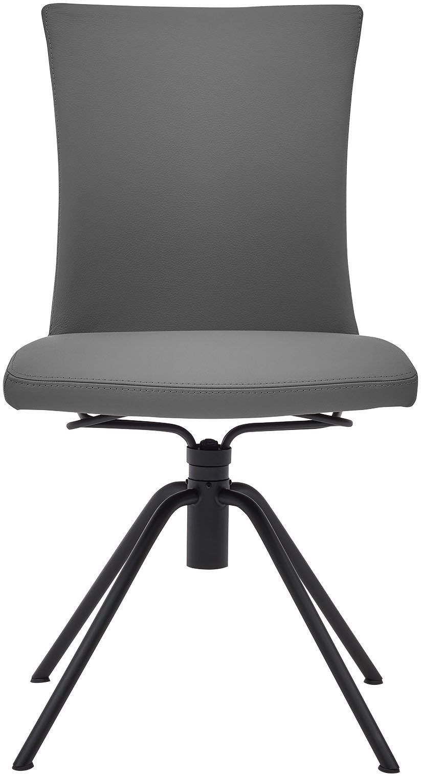 Musterring Polsterstuhl Helmond 6700 (Packung, 1 St), Drehgestell in schwarz inkl. Rückholfunktion, ohne Armlehne