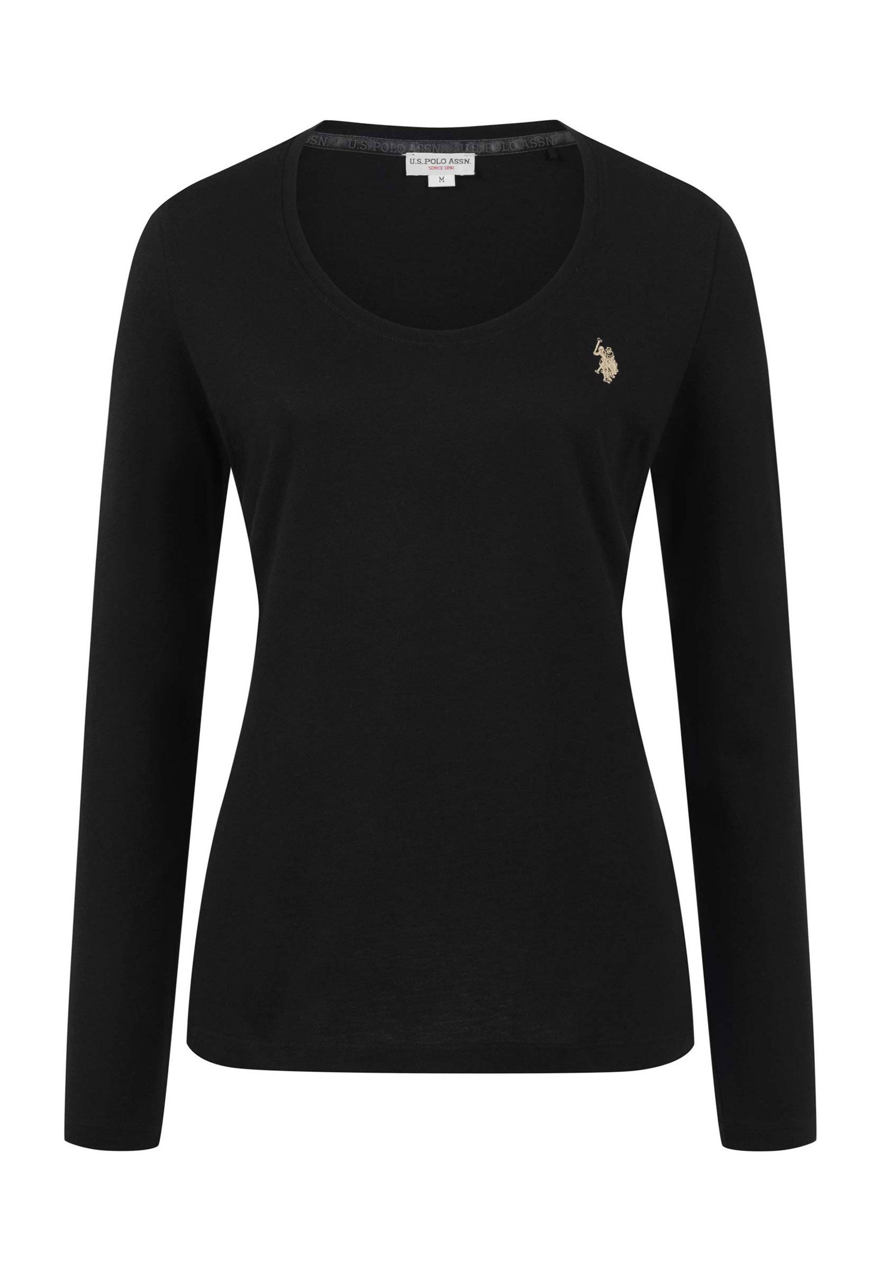 U.S. Polo Assn. Langarmshirt mit Rundhalsausschnitt und Stickereidetails Weiches Longsleeve mit elastischem Materialmix und bequemer Passform – Bild 5 von 5